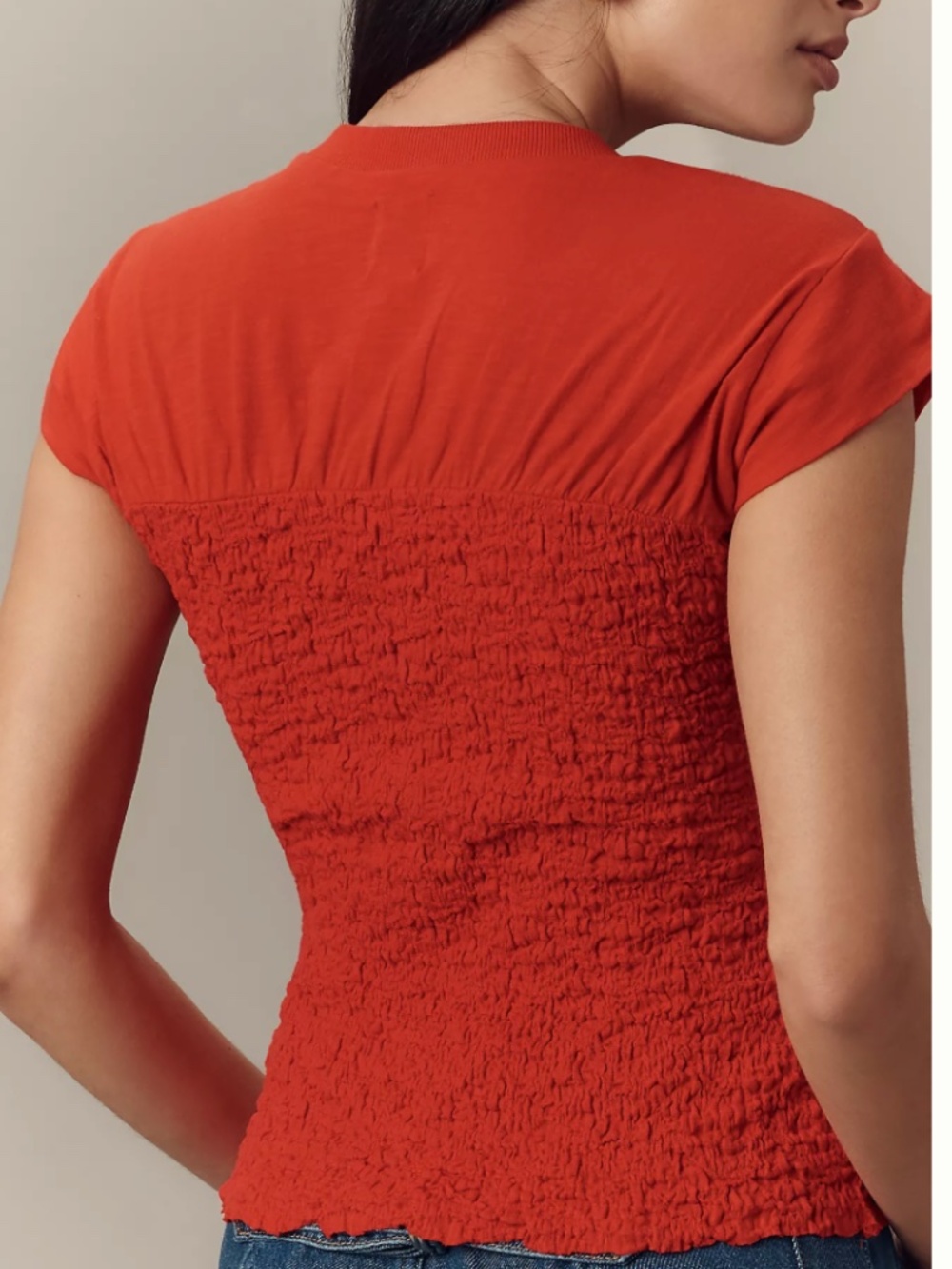 Maeve  - Anthropologie - Smocked Muscle Tee - Picture 3 of 10